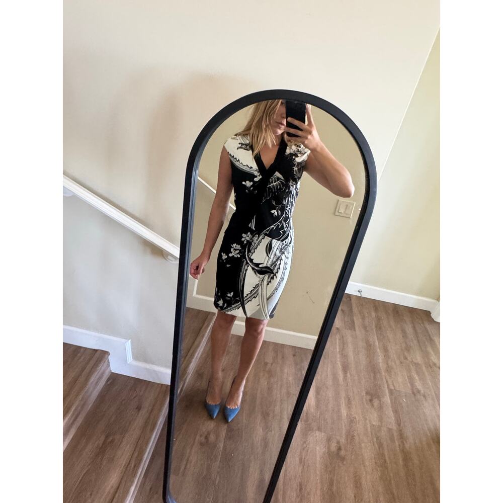 Roberto Cavalli Cap Sleeve Print Dress